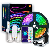 Fita Led Inteligente RGB 5Metros Dual Music - 16 Milhões De Cores Função Music Compatível Alexa/GoogleHome