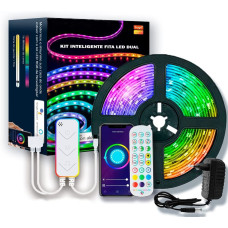 Fita Led Inteligente RGB 5Metros Dual Music - 16 Milhões De Cores Função Music Compatível Alexa/GoogleHome